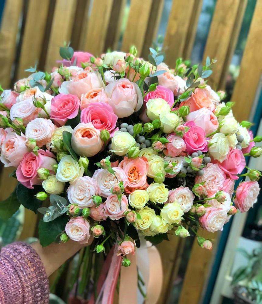 Букет розовый шик в Богучанах Букет цветов из: Розы в Богучанах