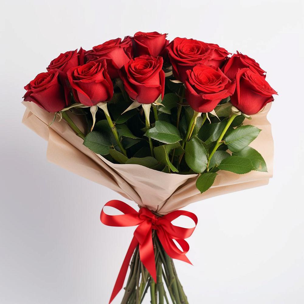 11 Красных роз Эдлесс Лав в Богучанах Букет 11 Красных роз Эдлесс Лав в Богучанах