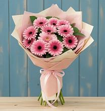 Букет пурпурно-розовый в Богучанах Букет цветов из:  Герберы в Богучанах