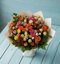Букет Микс из разноцветных кустовых роз #REPLACE_PRED# Богучанах